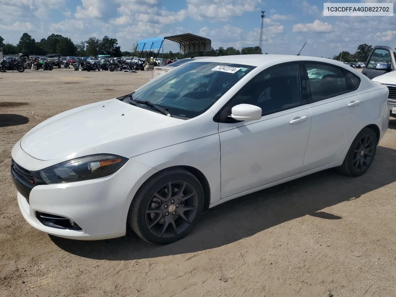 2016 Dodge Dart Sxt Sport VIN: 1C3CDFFA4GD822702 Lot: 74342274