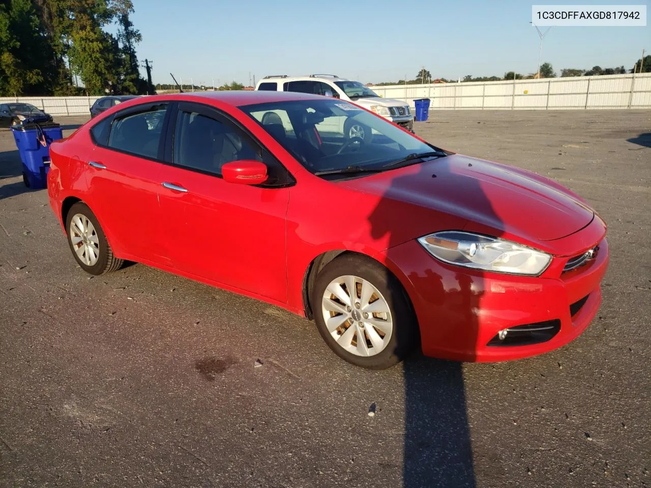 2016 Dodge Dart Sxt Sport VIN: 1C3CDFFAXGD817942 Lot: 74755034