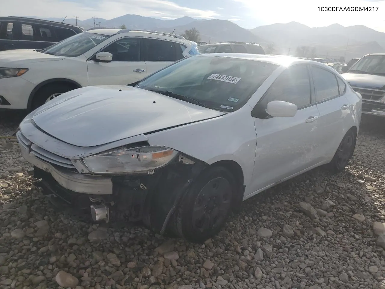 2016 Dodge Dart Se VIN: 1C3CDFAA6GD644217 Lot: 74947054