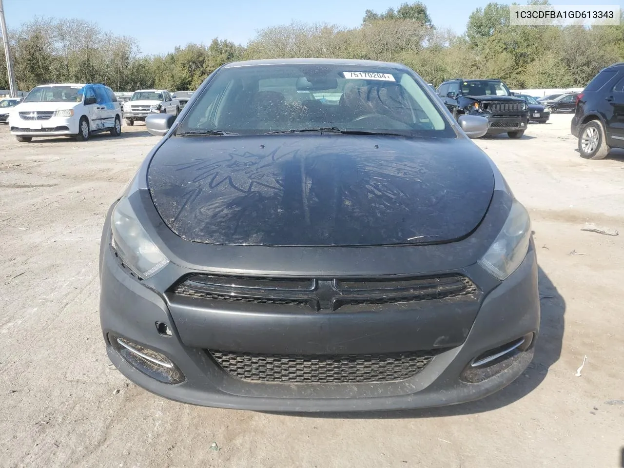 2016 Dodge Dart Sxt VIN: 1C3CDFBA1GD613343 Lot: 75170204