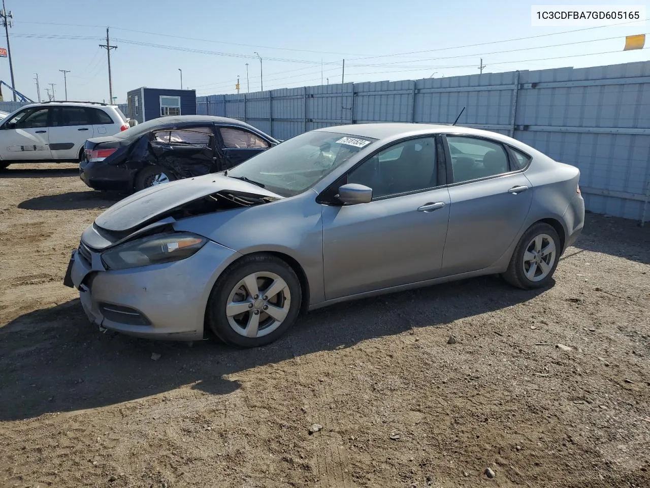 2016 Dodge Dart Sxt VIN: 1C3CDFBA7GD605165 Lot: 75181524