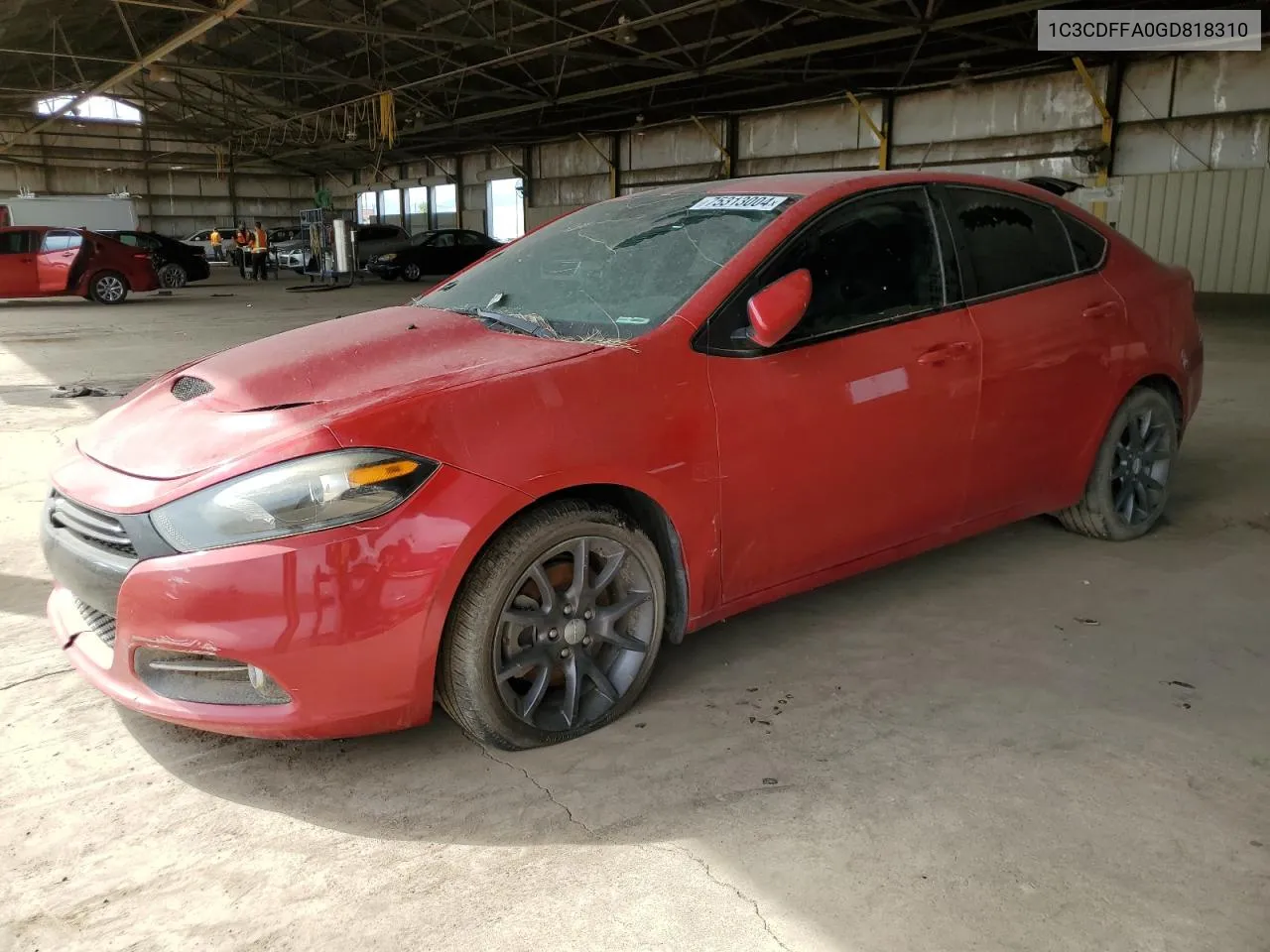 2016 Dodge Dart Sxt Sport VIN: 1C3CDFFA0GD818310 Lot: 75313004