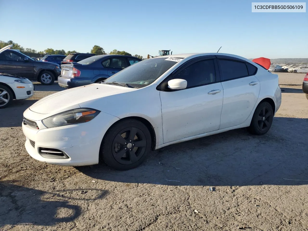 2016 Dodge Dart Sxt VIN: 1C3CDFBB5GD506109 Lot: 75642004