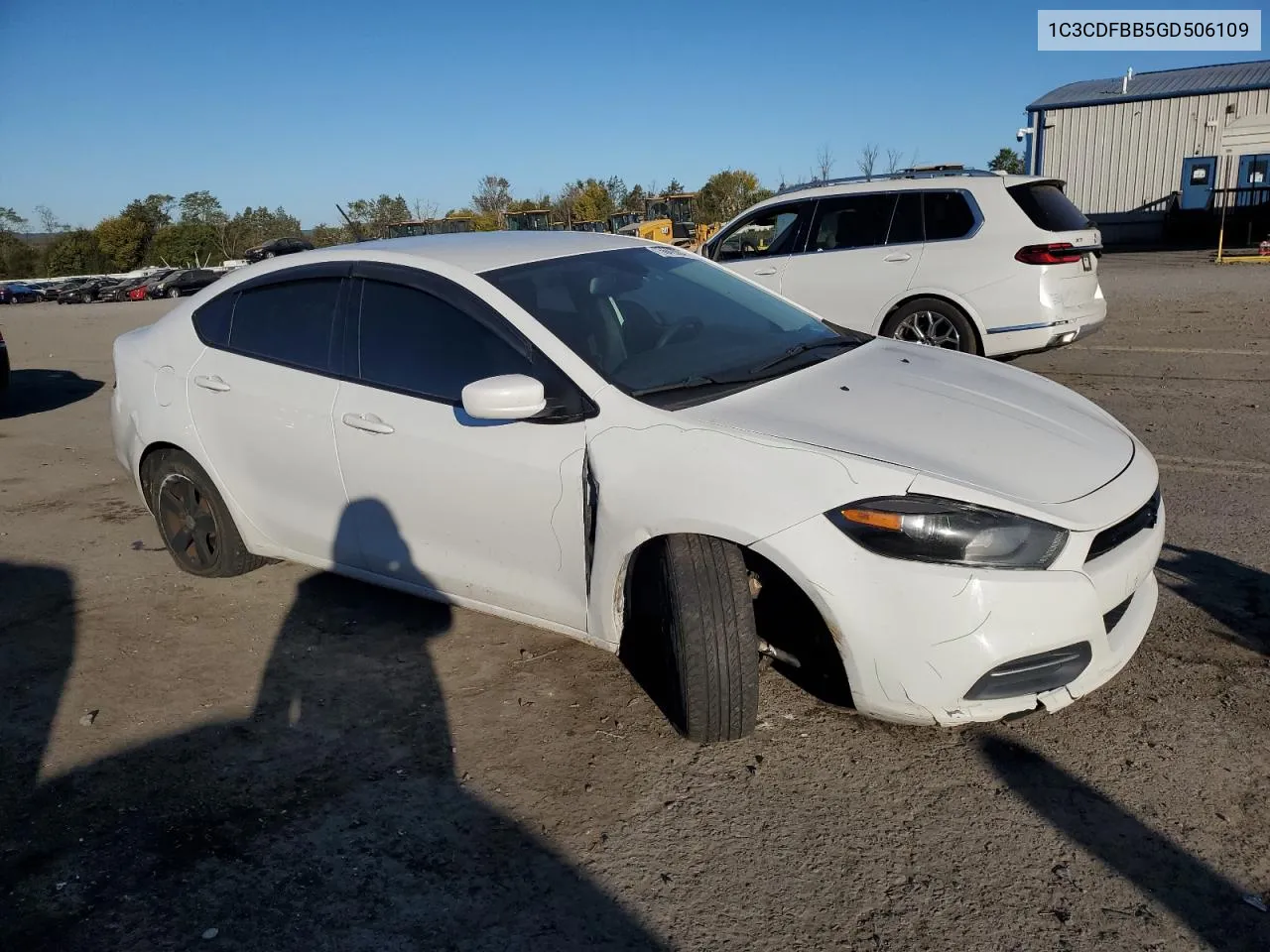 2016 Dodge Dart Sxt VIN: 1C3CDFBB5GD506109 Lot: 75642004