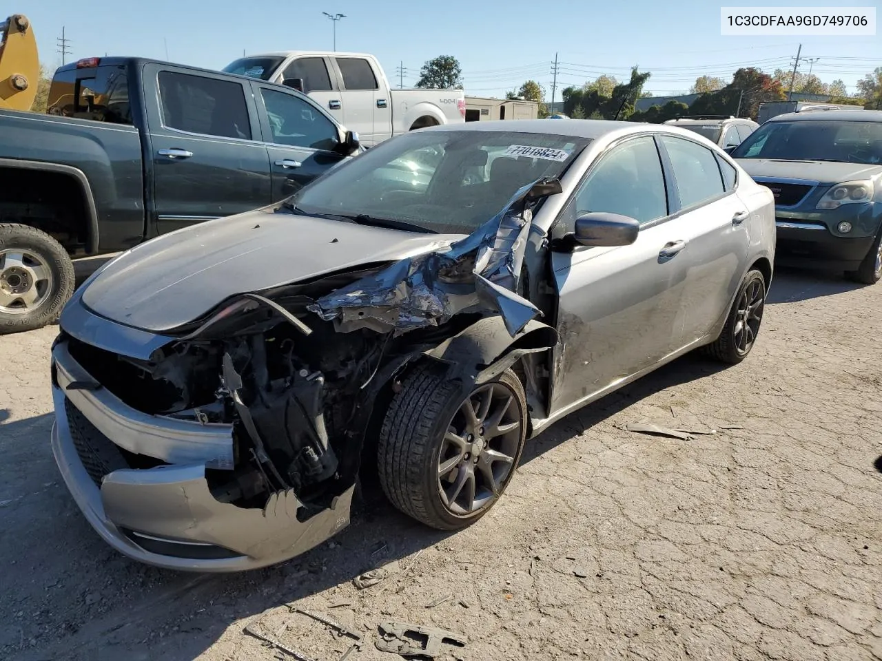 2016 Dodge Dart Se VIN: 1C3CDFAA9GD749706 Lot: 77018824