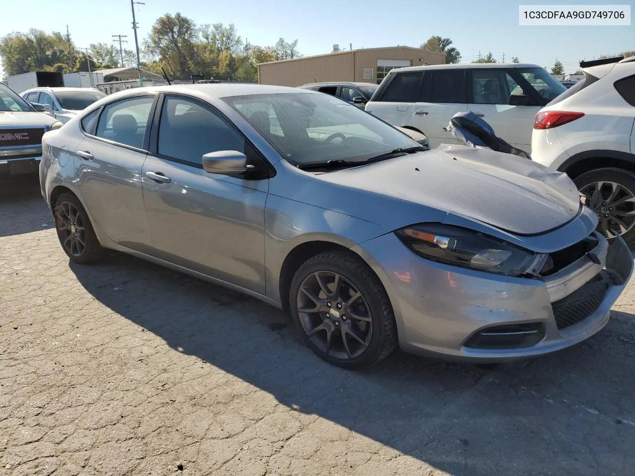 2016 Dodge Dart Se VIN: 1C3CDFAA9GD749706 Lot: 77018824