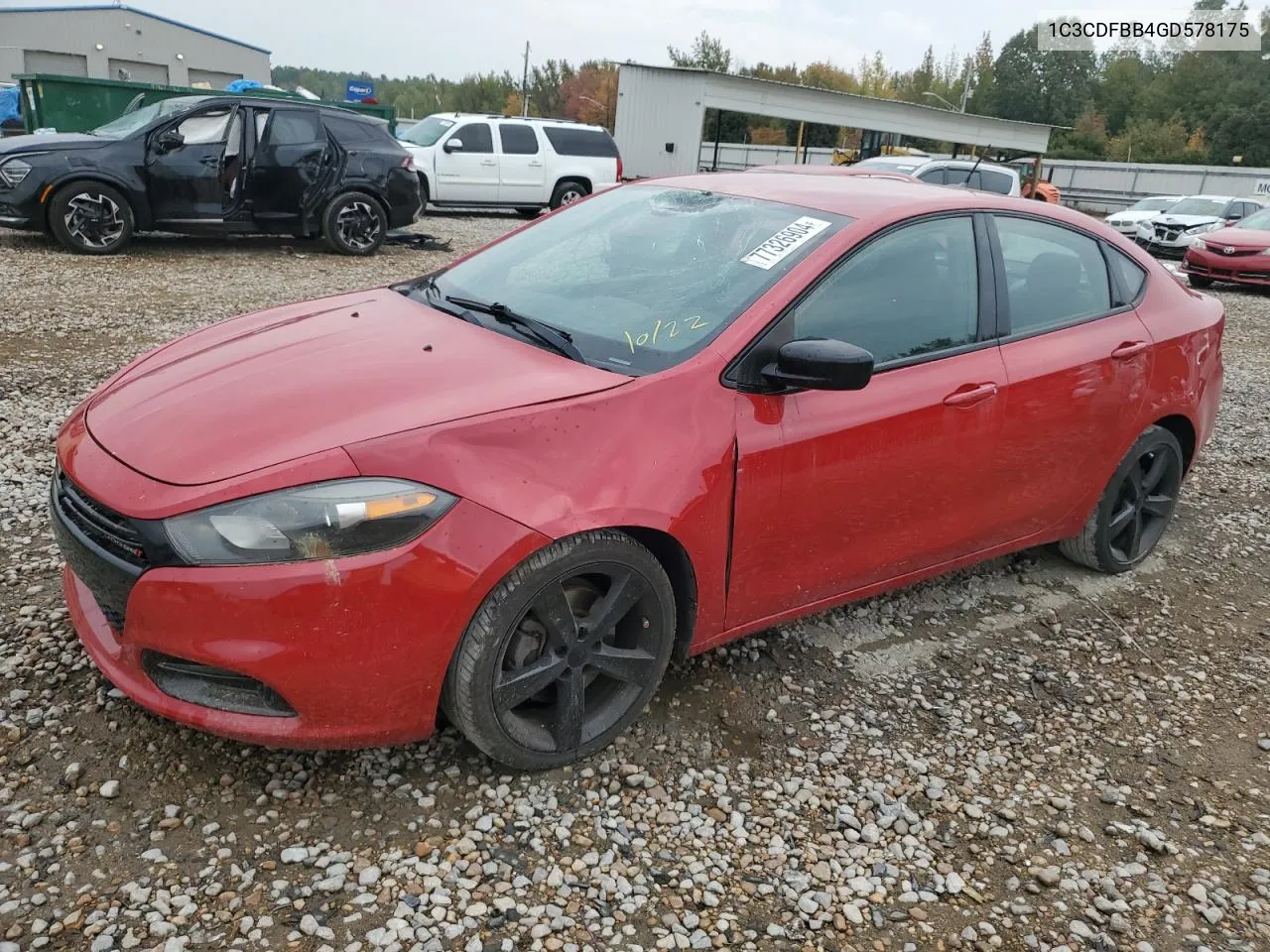 2016 Dodge Dart Sxt VIN: 1C3CDFBB4GD578175 Lot: 77326904