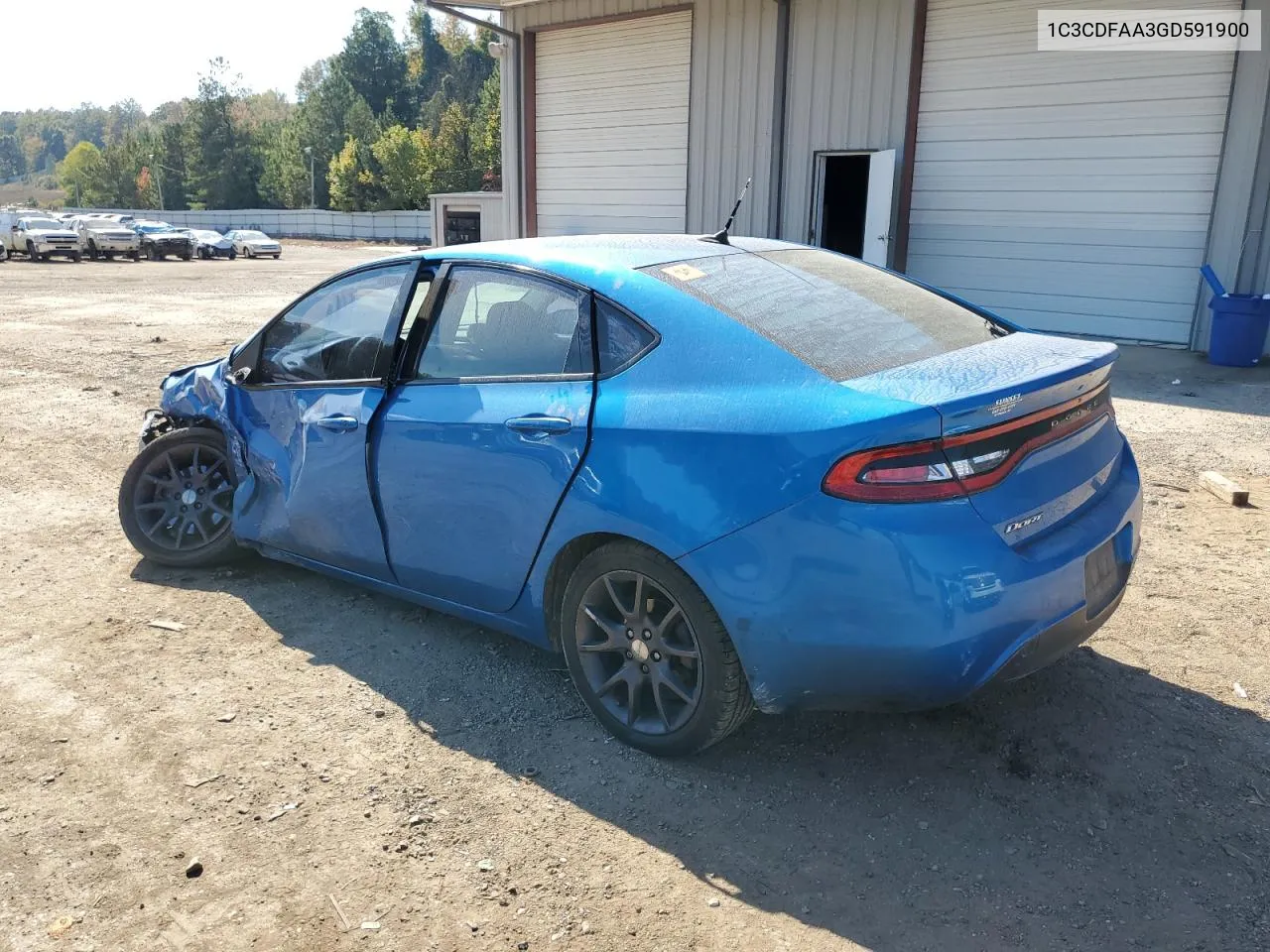 2016 Dodge Dart Se VIN: 1C3CDFAA3GD591900 Lot: 77888114