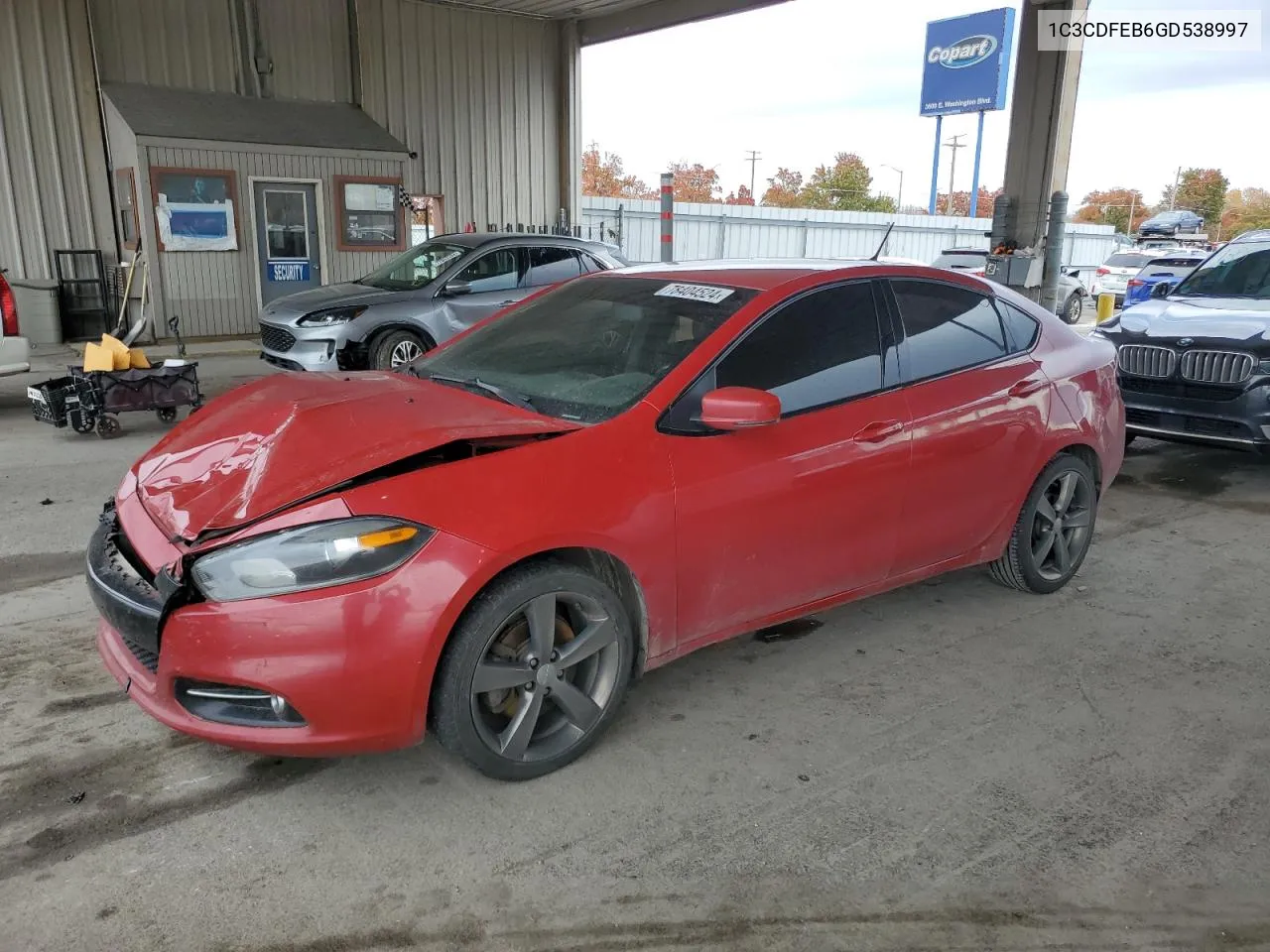 2016 Dodge Dart Gt VIN: 1C3CDFEB6GD538997 Lot: 78404524