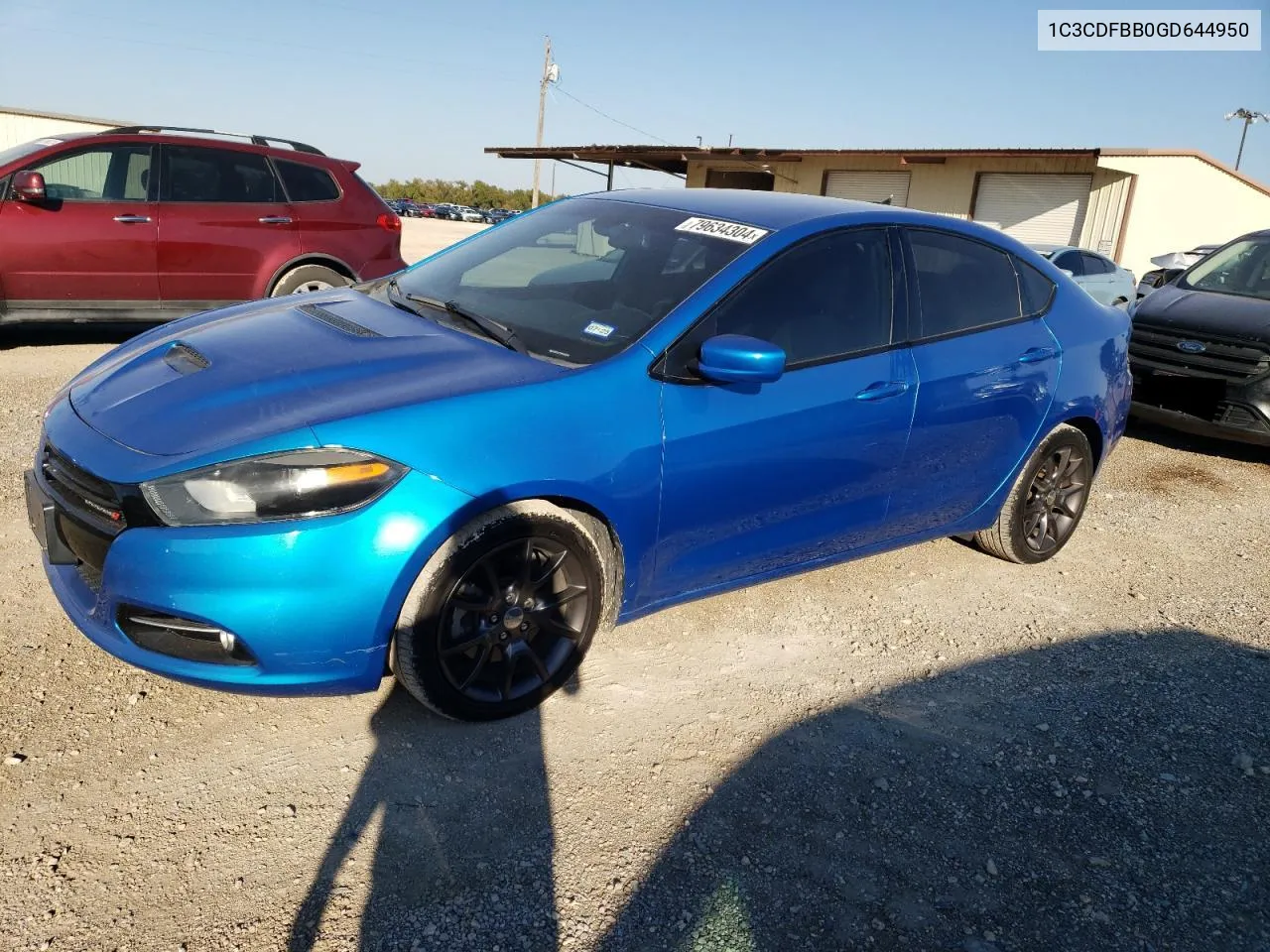 2016 Dodge Dart Sxt VIN: 1C3CDFBB0GD644950 Lot: 79634304