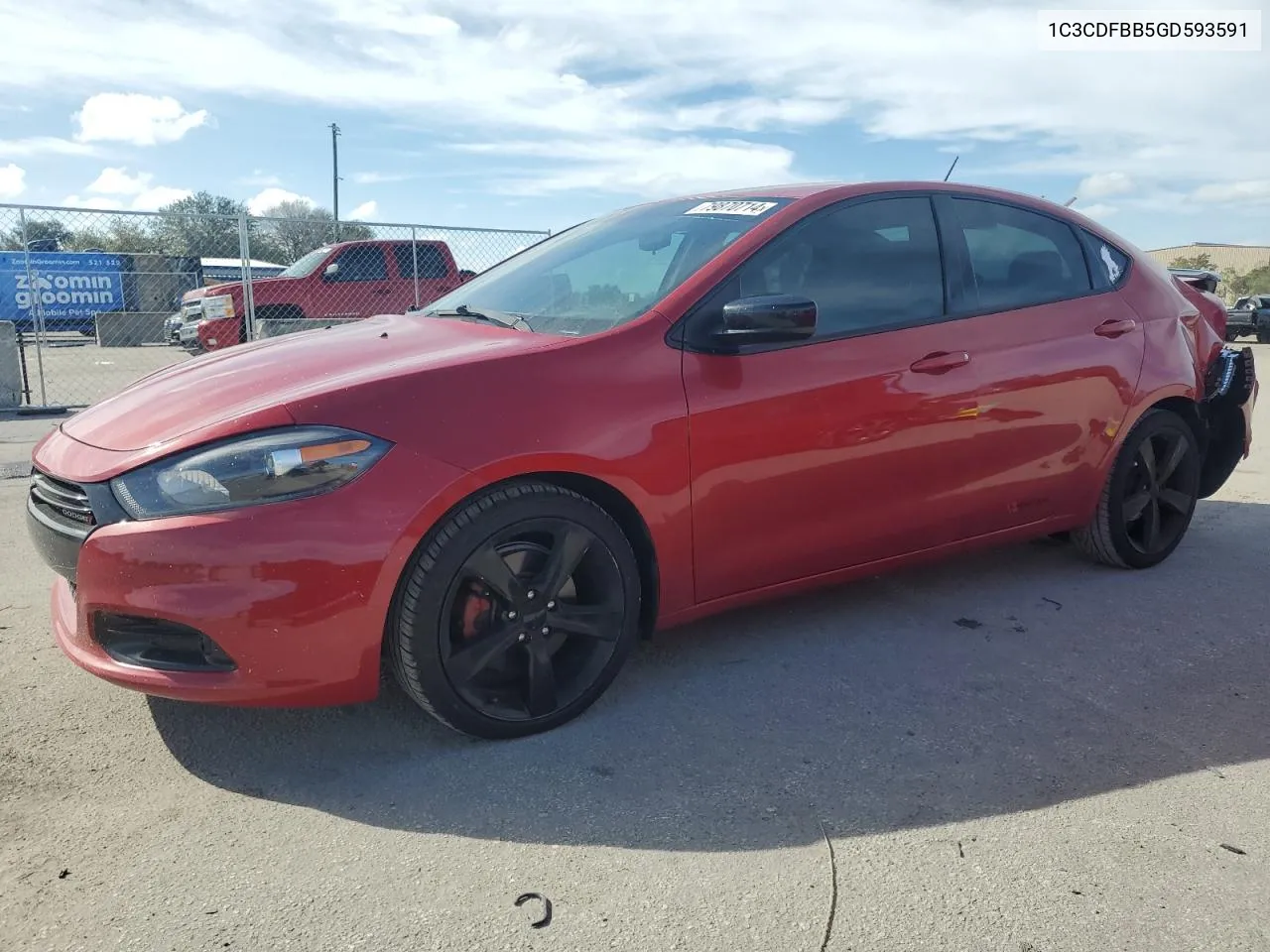 2016 Dodge Dart Sxt VIN: 1C3CDFBB5GD593591 Lot: 79870714