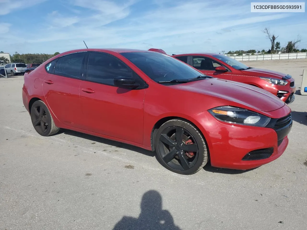 2016 Dodge Dart Sxt VIN: 1C3CDFBB5GD593591 Lot: 79870714