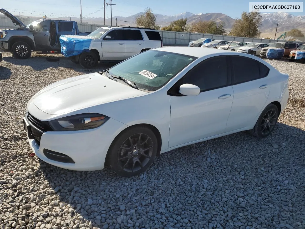 2016 Dodge Dart Se VIN: 1C3CDFAA0GD607180 Lot: 80354724