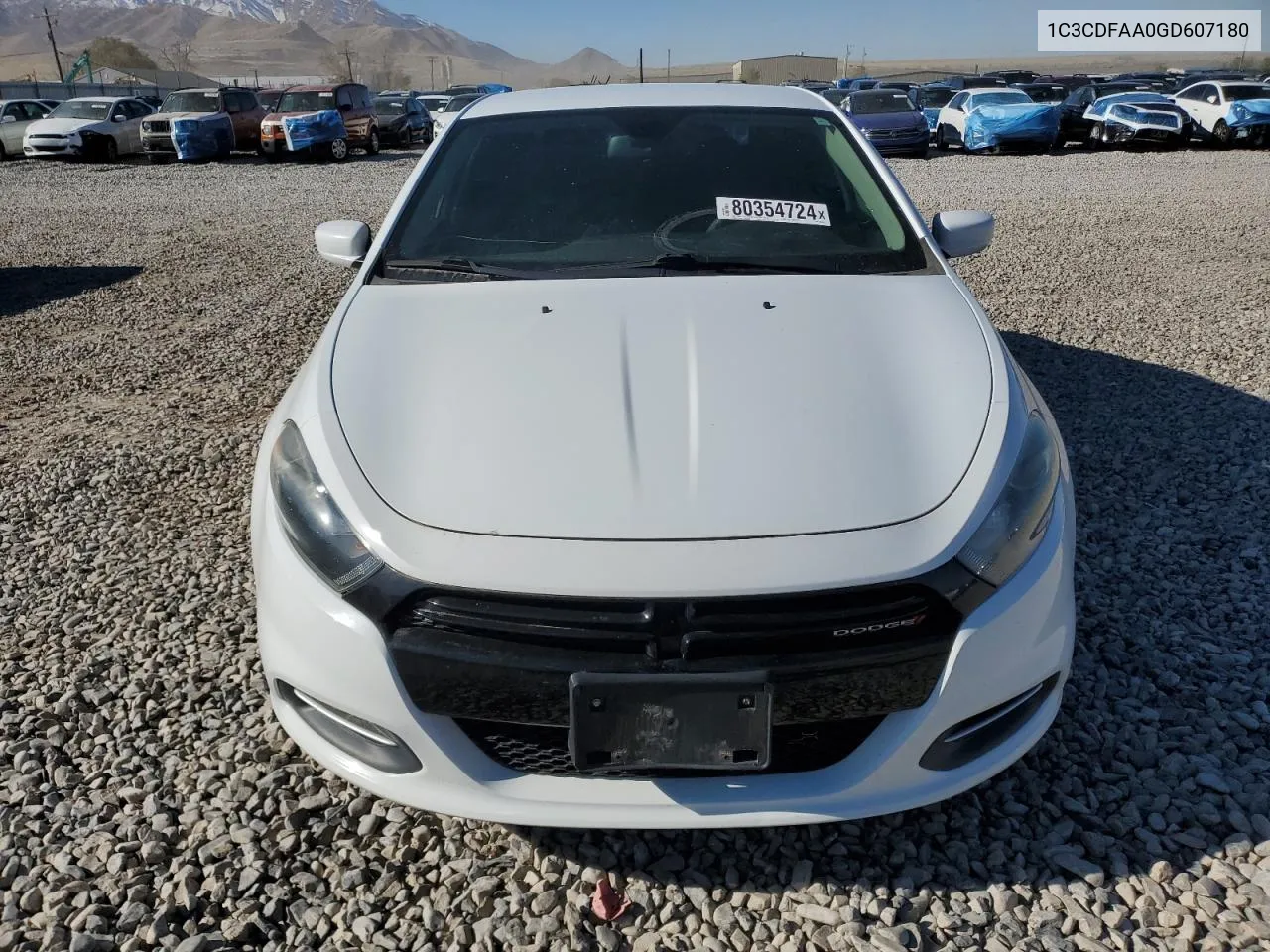 2016 Dodge Dart Se VIN: 1C3CDFAA0GD607180 Lot: 80354724