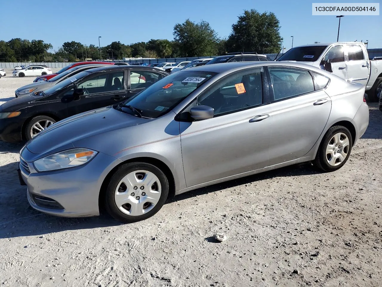 2016 Dodge Dart Se VIN: 1C3CDFAA0GD504146 Lot: 80587564