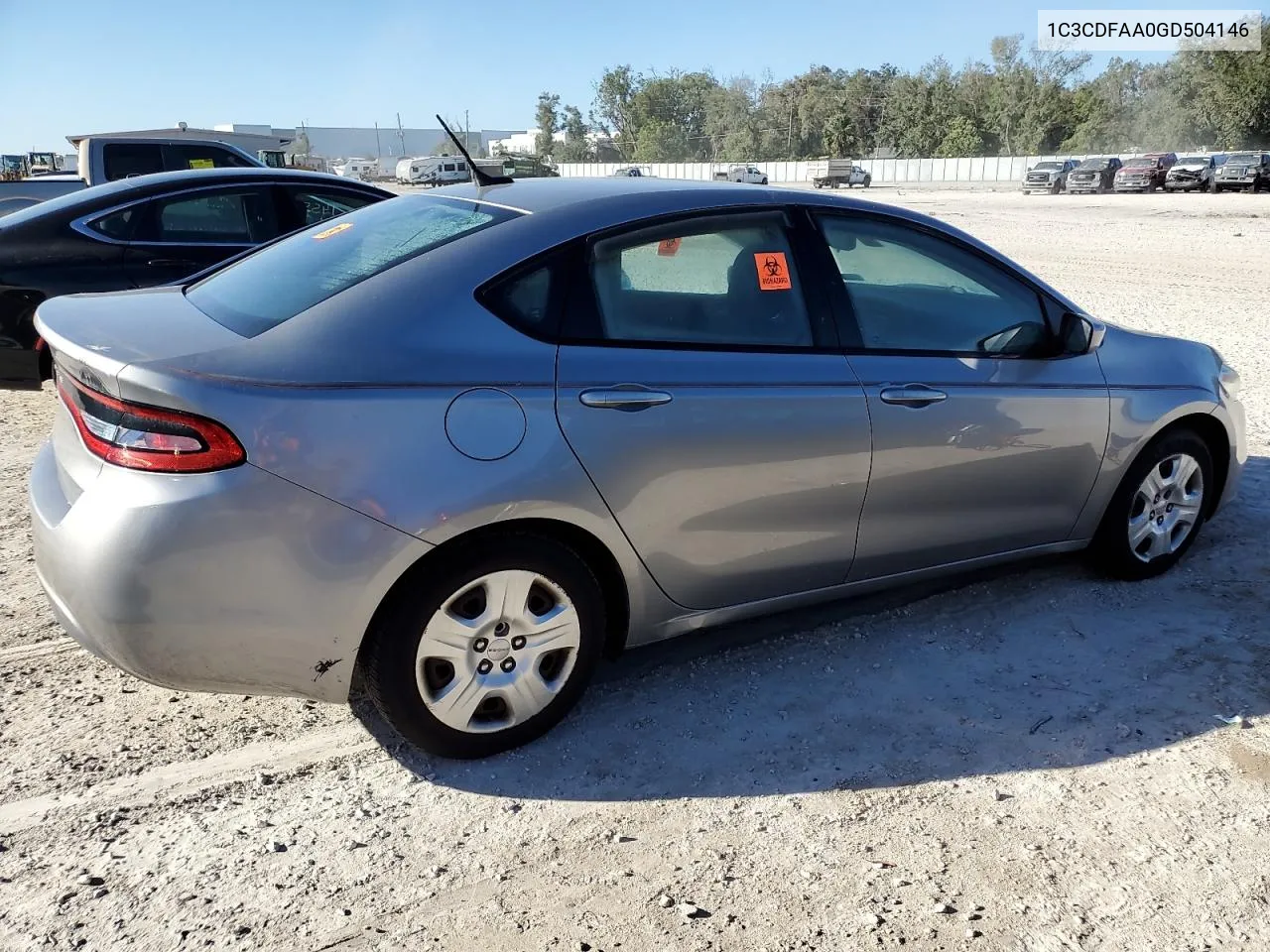 2016 Dodge Dart Se VIN: 1C3CDFAA0GD504146 Lot: 80587564