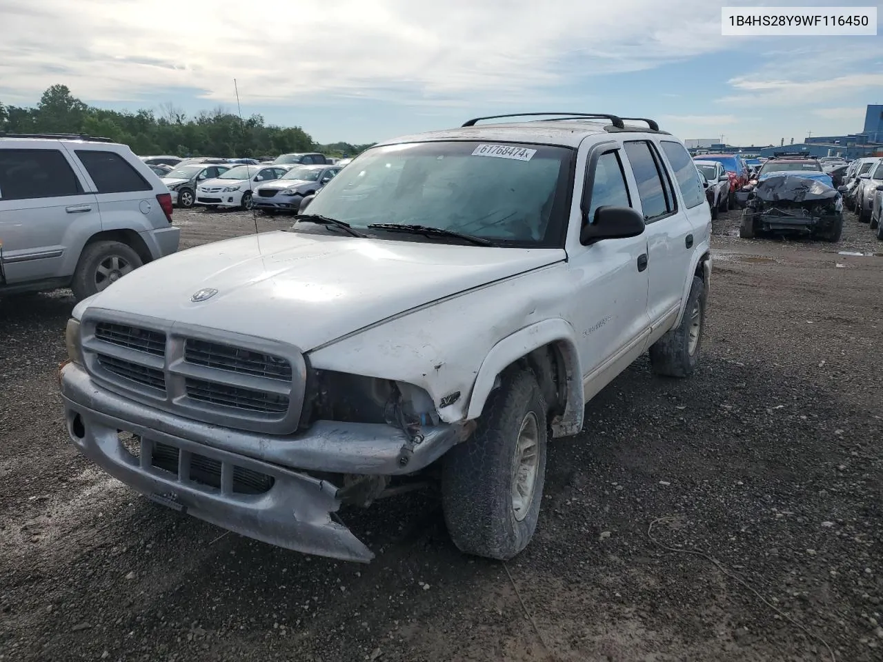 1998 Dodge Durango VIN: 1B4HS28Y9WF116450 Lot: 61768474