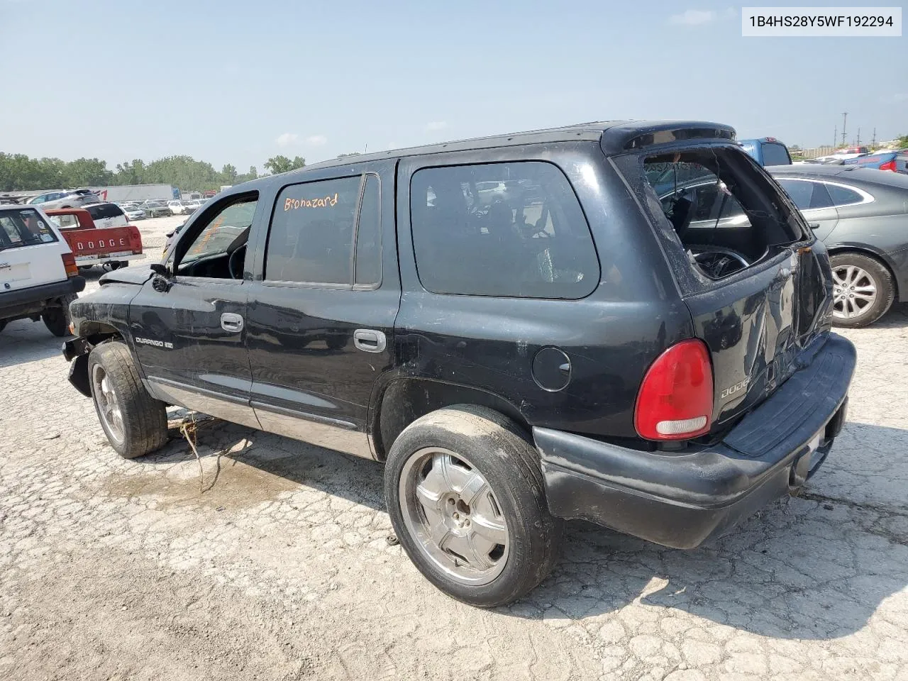 1998 Dodge Durango VIN: 1B4HS28Y5WF192294 Lot: 66859484