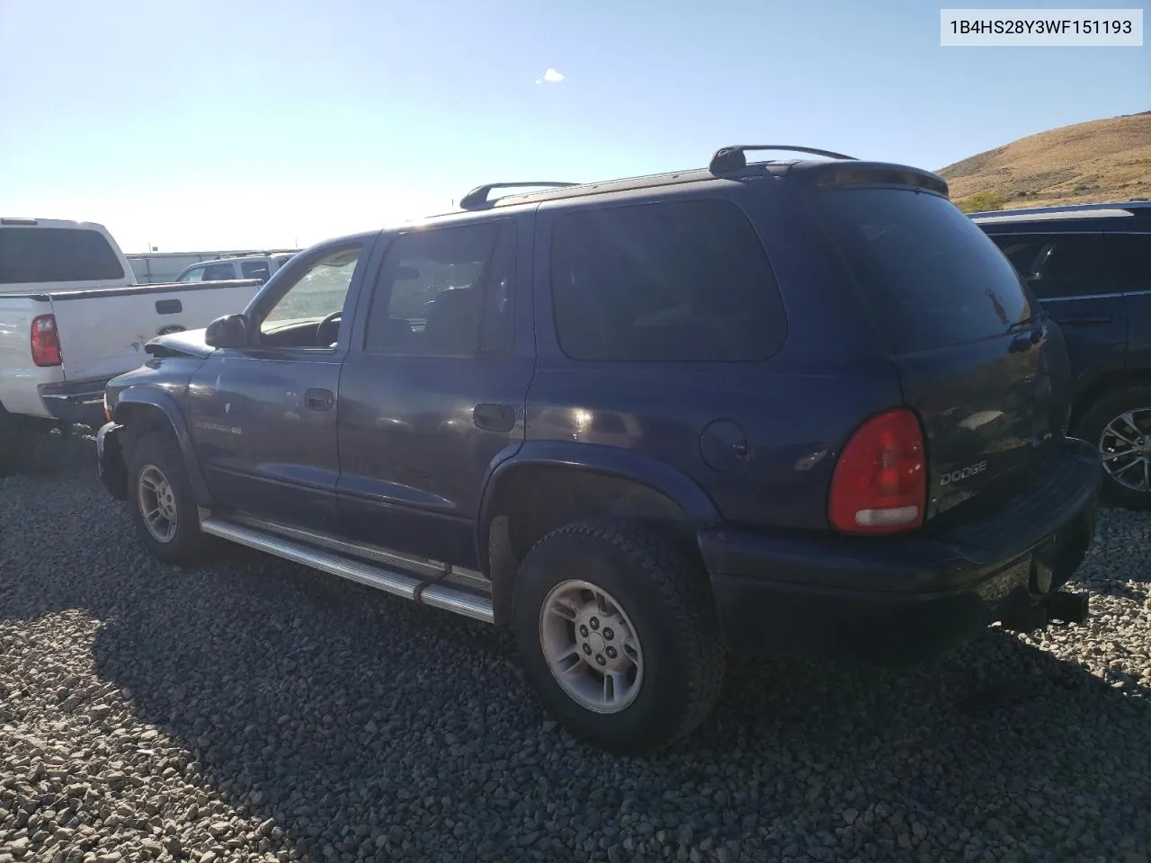 1B4HS28Y3WF151193 1998 Dodge Durango