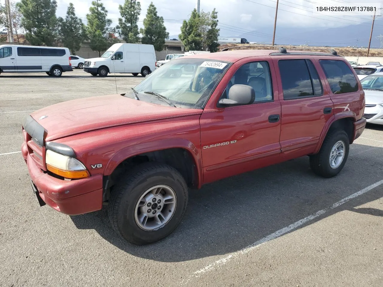 1998 Dodge Durango VIN: 1B4HS28Z8WF137881 Lot: 78482694