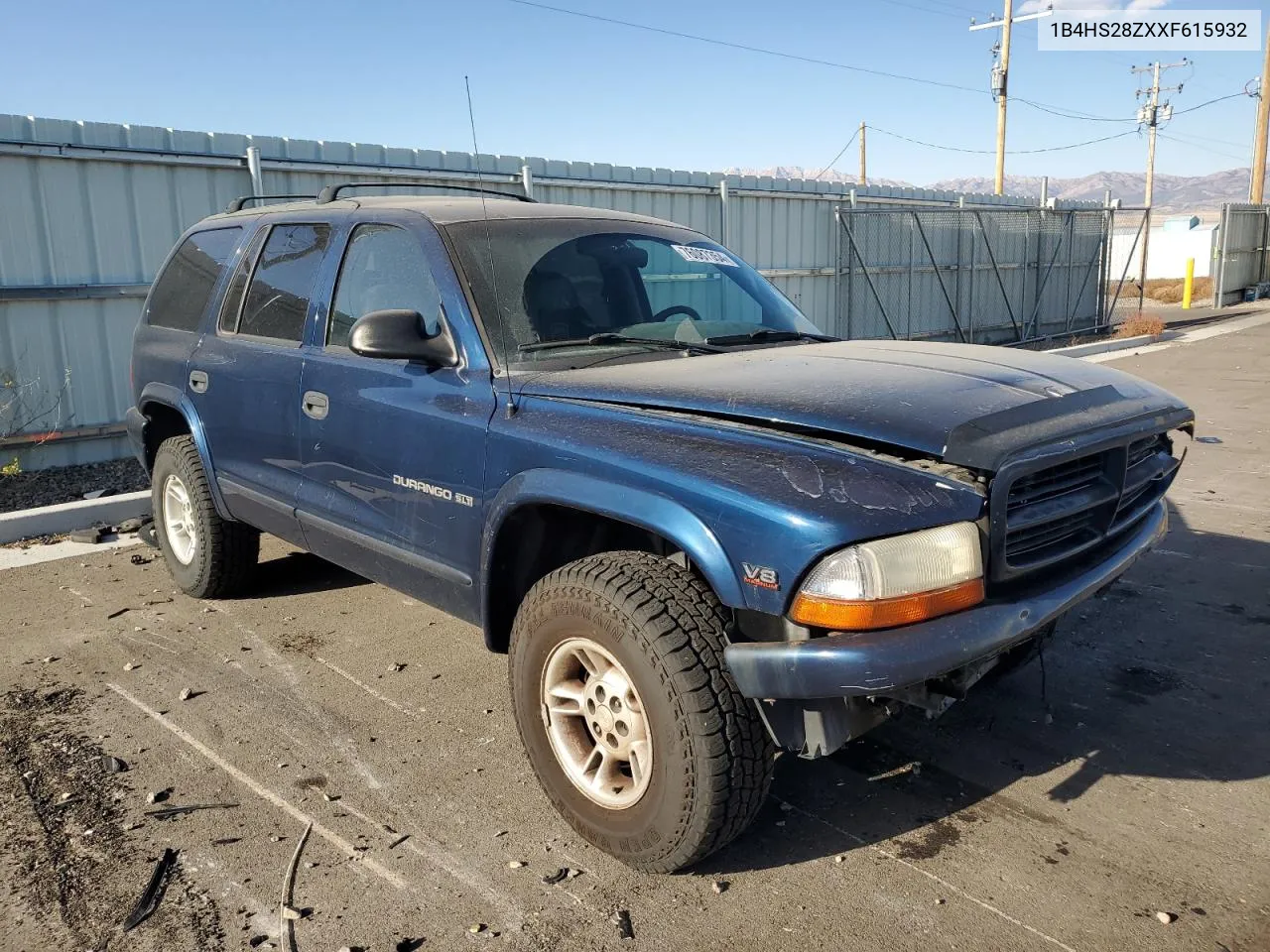 1999 Dodge Durango VIN: 1B4HS28ZXXF615932 Lot: 76087354