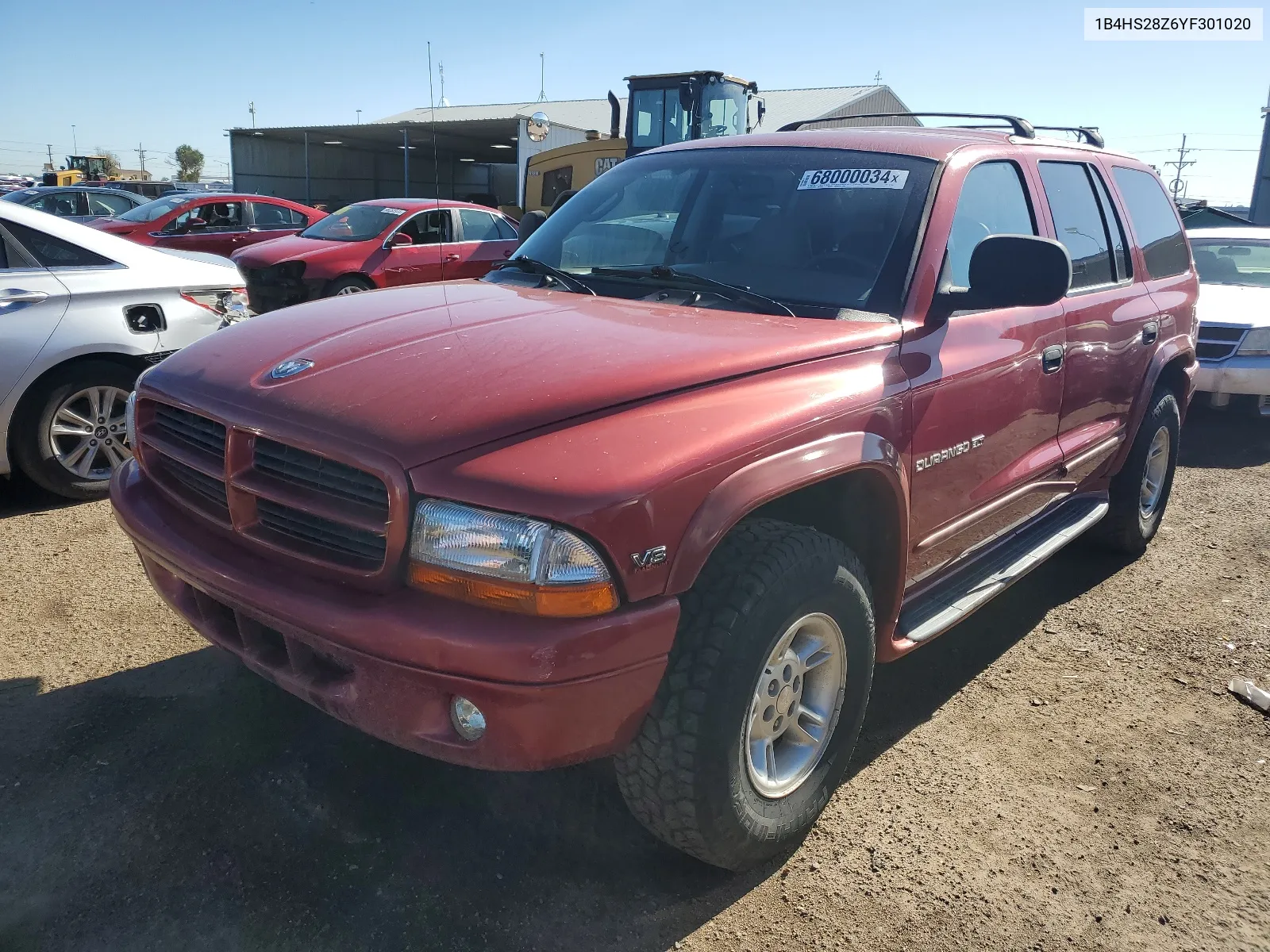 2000 Dodge Durango VIN: 1B4HS28Z6YF301020 Lot: 68000034