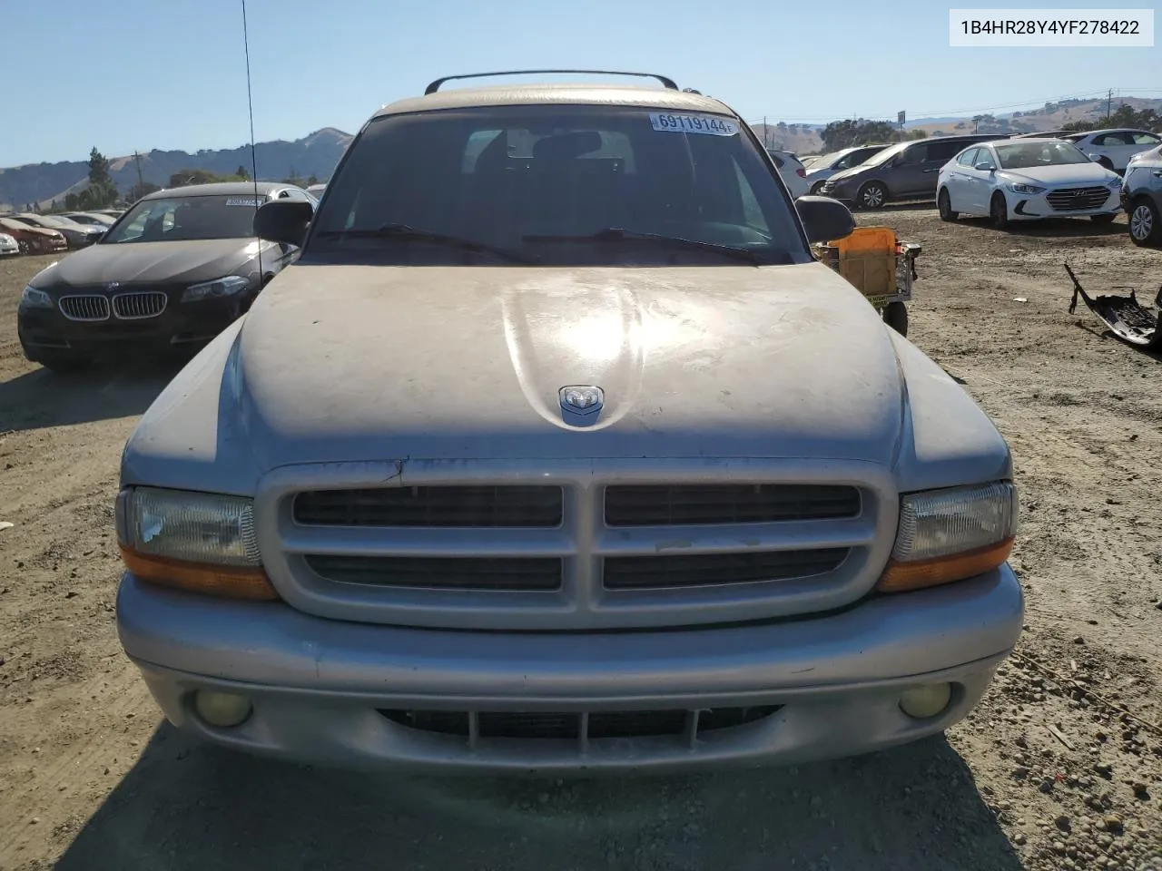 2000 Dodge Durango VIN: 1B4HR28Y4YF278422 Lot: 69119144