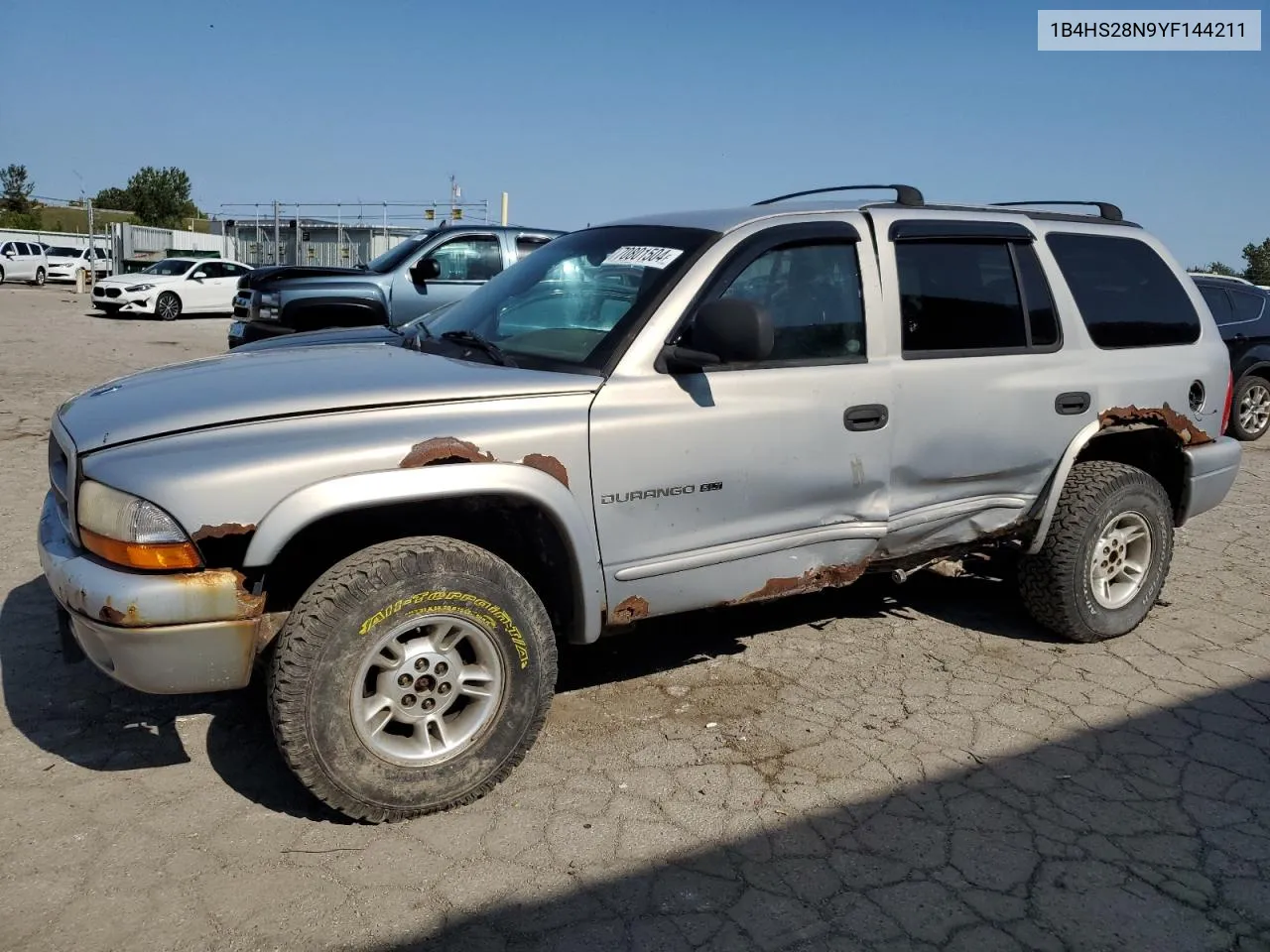 2000 Dodge Durango VIN: 1B4HS28N9YF144211 Lot: 70801504