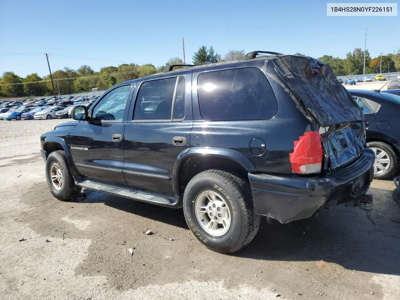 2000 Dodge Durango VIN: 1B4HS28N0YF226151 Lot: 75307114