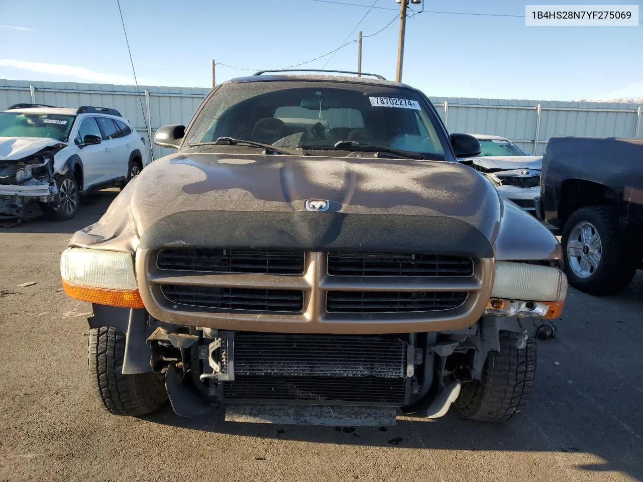 2000 Dodge Durango VIN: 1B4HS28N7YF275069 Lot: 78702274