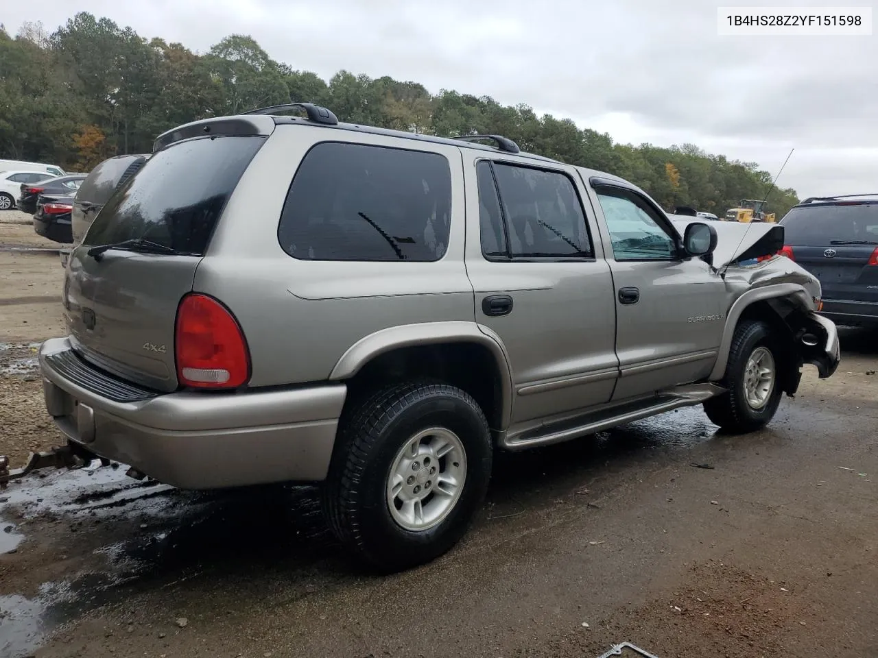 2000 Dodge Durango VIN: 1B4HS28Z2YF151598 Lot: 79602494