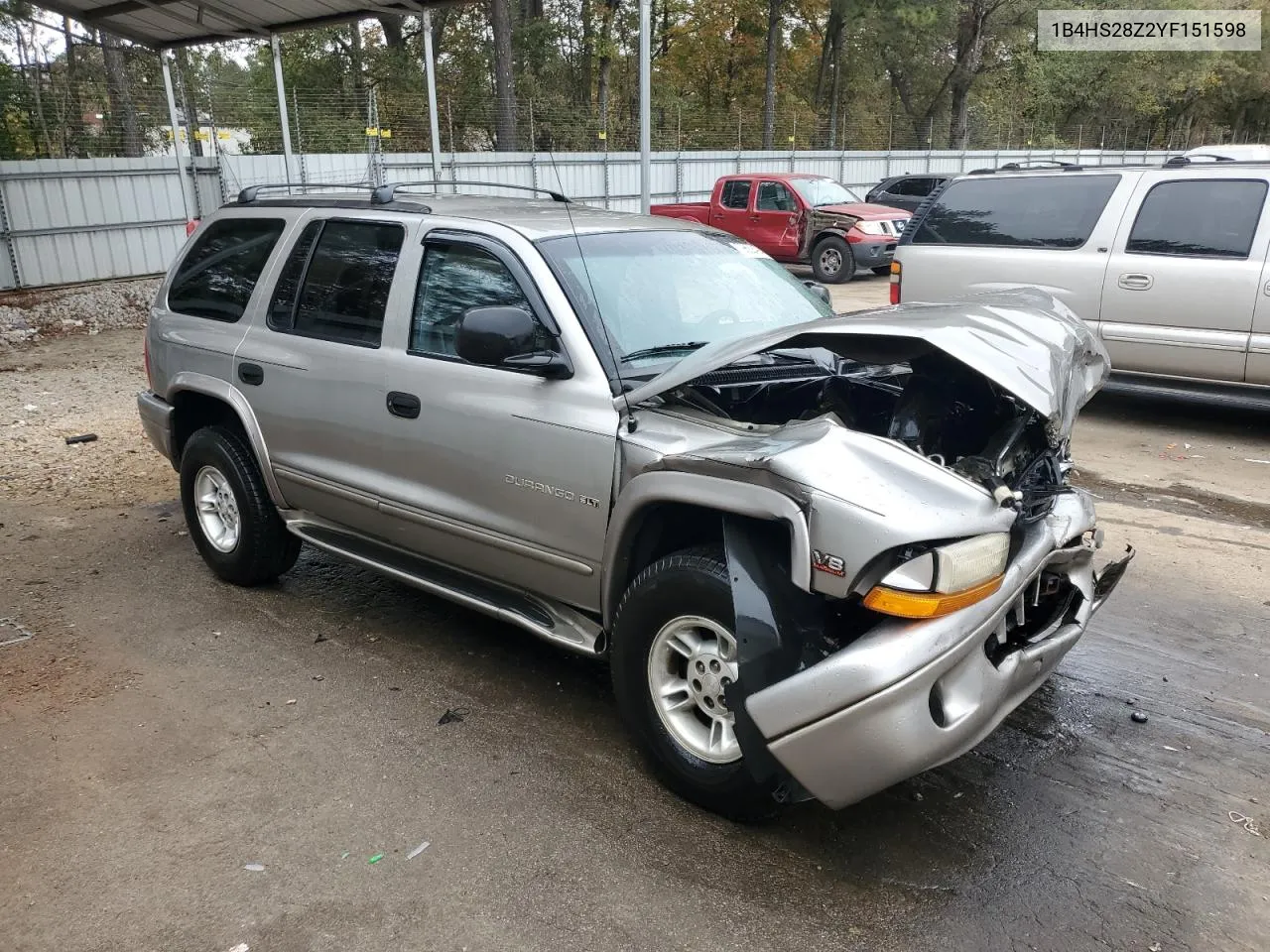 2000 Dodge Durango VIN: 1B4HS28Z2YF151598 Lot: 79602494