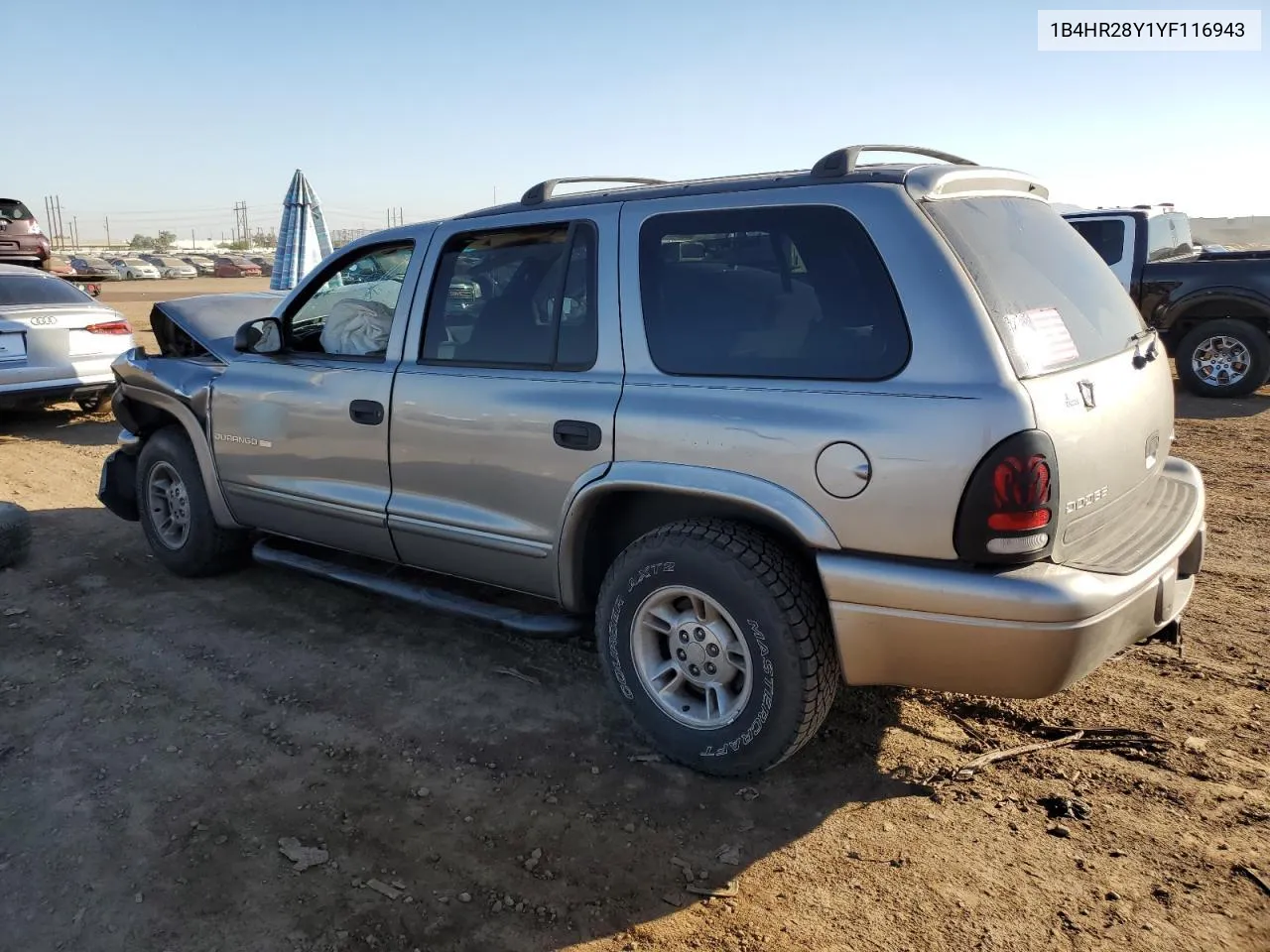 2000 Dodge Durango VIN: 1B4HR28Y1YF116943 Lot: 80566063