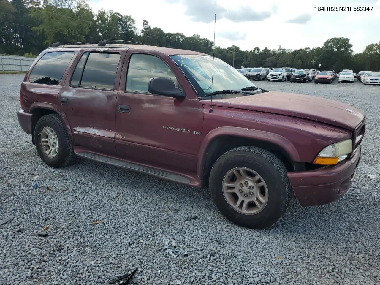 2001 Dodge Durango VIN: 1B4HR28N21F583347 Lot: 73935374