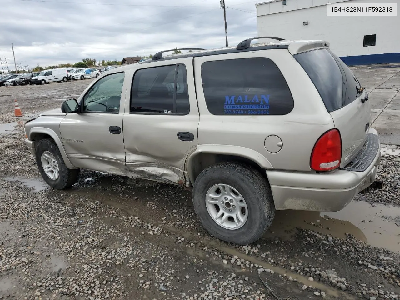 2001 Dodge Durango VIN: 1B4HS28N11F592318 Lot: 75000344