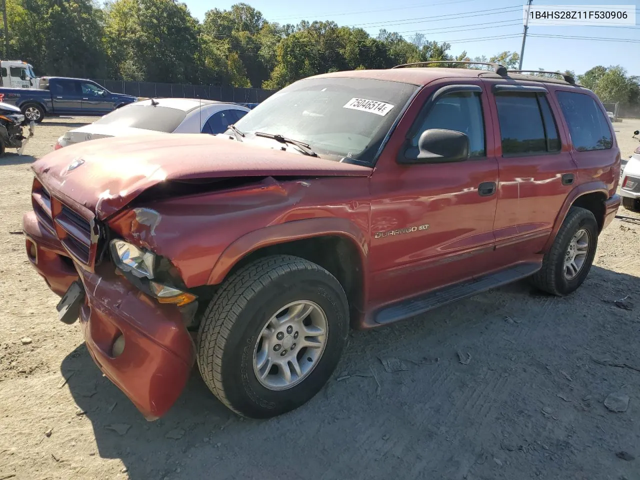 2001 Dodge Durango VIN: 1B4HS28Z11F530906 Lot: 75046514