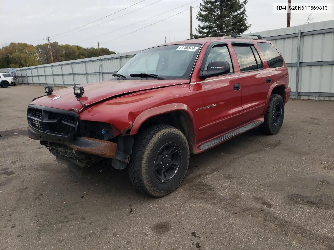 2001 Dodge Durango VIN: 1B4HS28N61F569813 Lot: 77758874