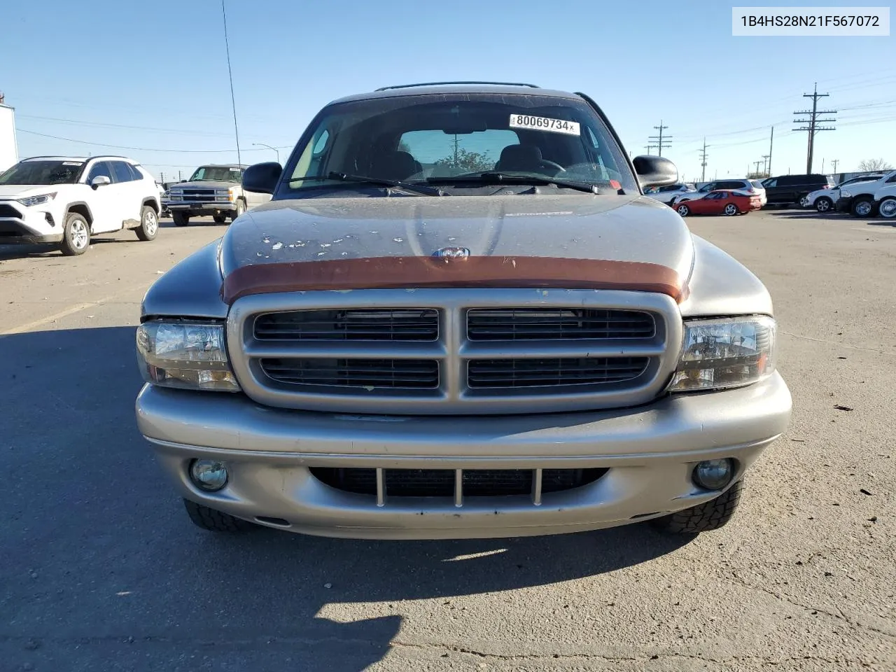 2001 Dodge Durango VIN: 1B4HS28N21F567072 Lot: 80069734