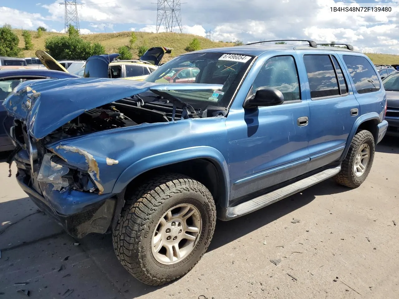 2002 Dodge Durango Slt VIN: 1B4HS48N72F139480 Lot: 67496054