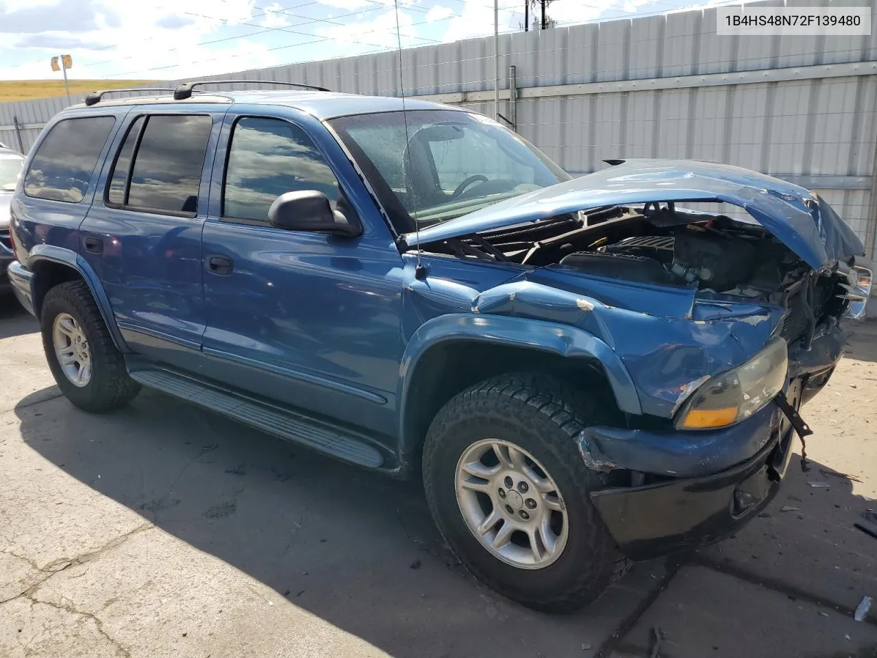 1B4HS48N72F139480 2002 Dodge Durango Slt