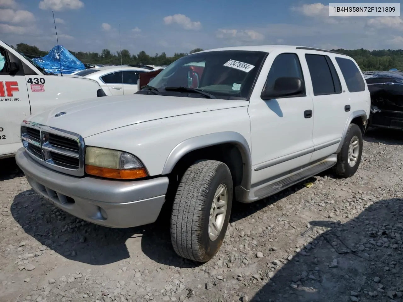 2002 Dodge Durango Slt Plus VIN: 1B4HS58N72F121809 Lot: 70478084