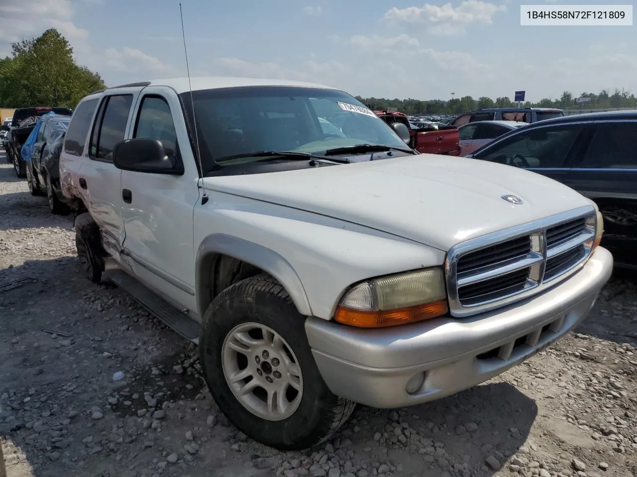 2002 Dodge Durango Slt Plus VIN: 1B4HS58N72F121809 Lot: 70478084