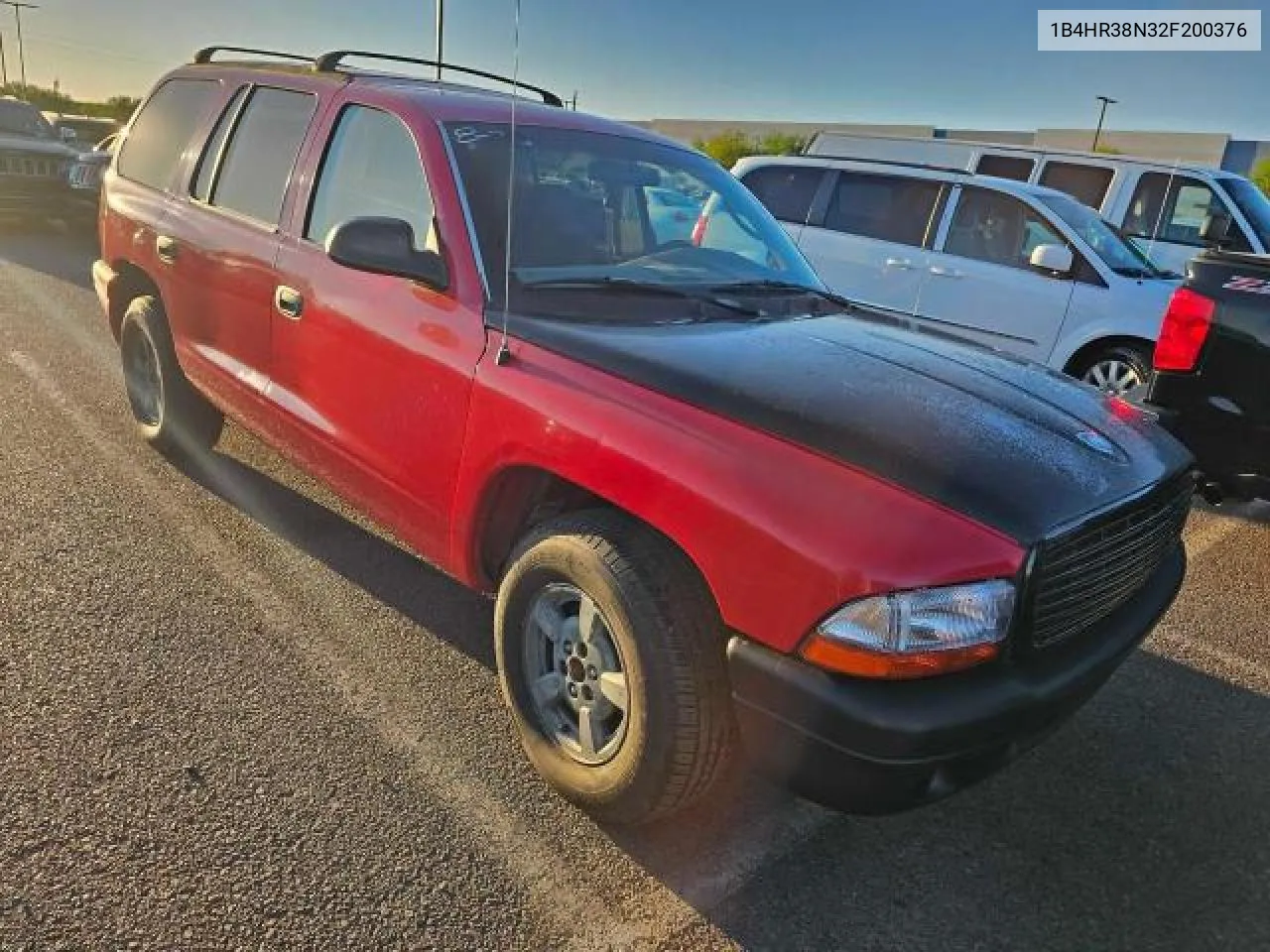 2002 Dodge Durango Sport VIN: 1B4HR38N32F200376 Lot: 73259904