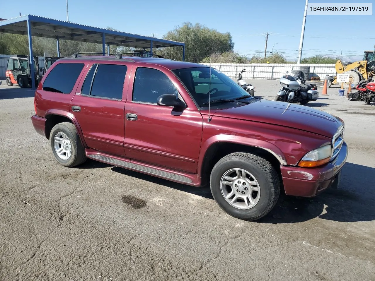 2002 Dodge Durango Slt VIN: 1B4HR48N72F197519 Lot: 73536564