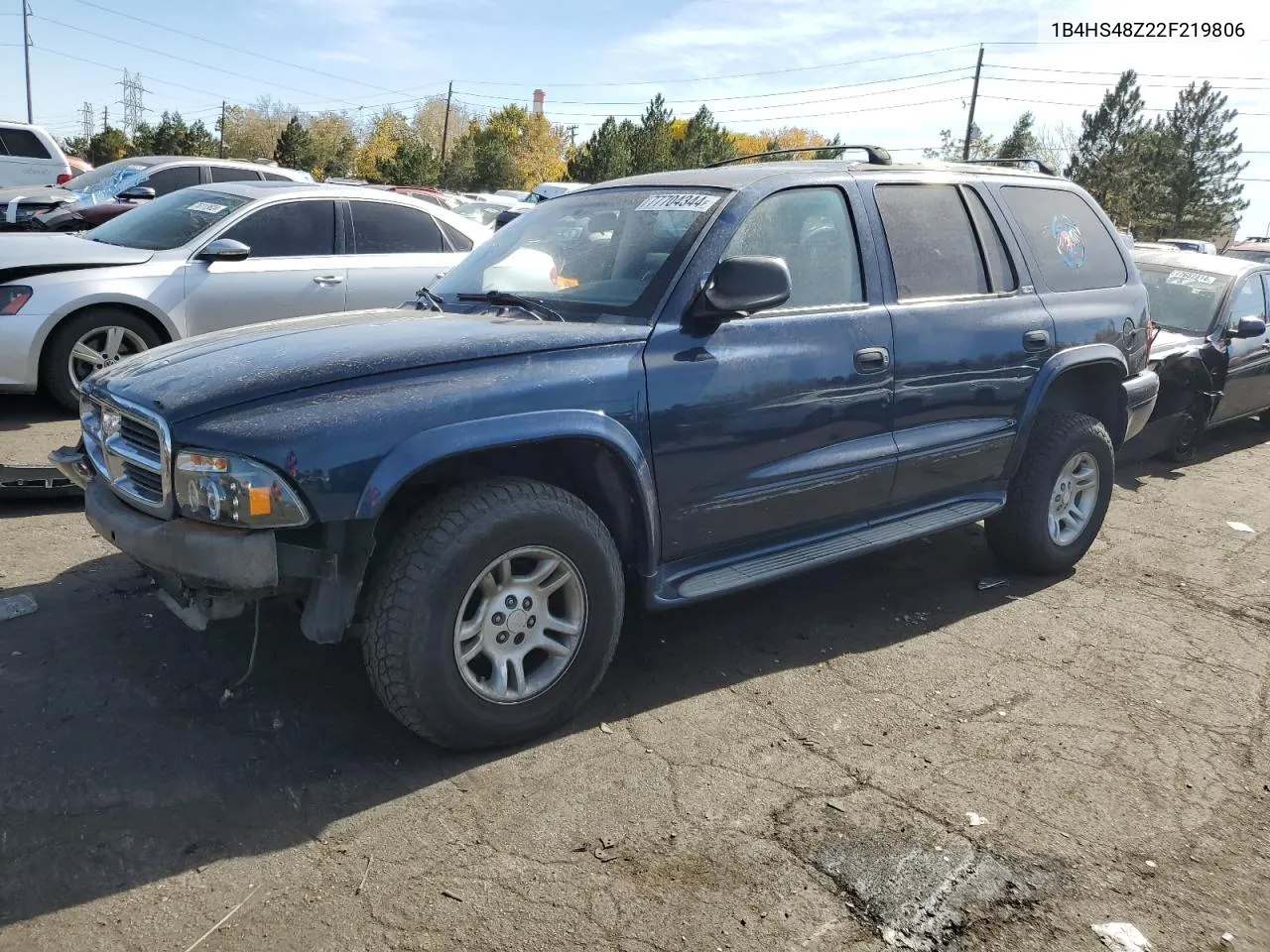 2002 Dodge Durango Slt VIN: 1B4HS48Z22F219806 Lot: 77704344