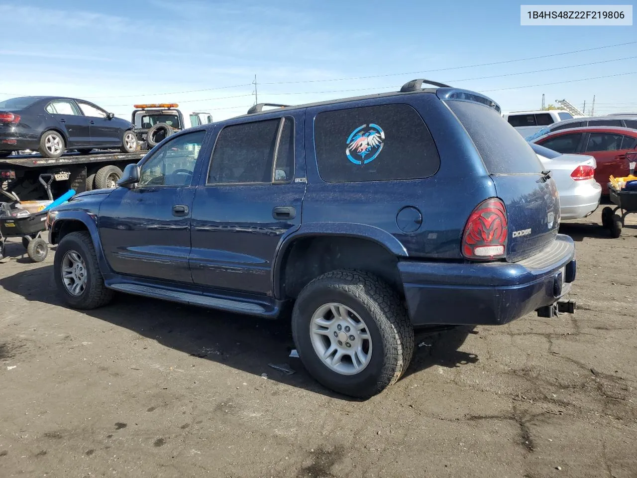 2002 Dodge Durango Slt VIN: 1B4HS48Z22F219806 Lot: 77704344