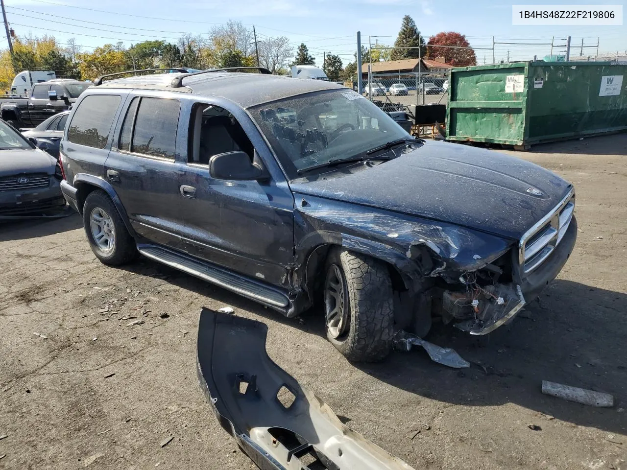 2002 Dodge Durango Slt VIN: 1B4HS48Z22F219806 Lot: 77704344