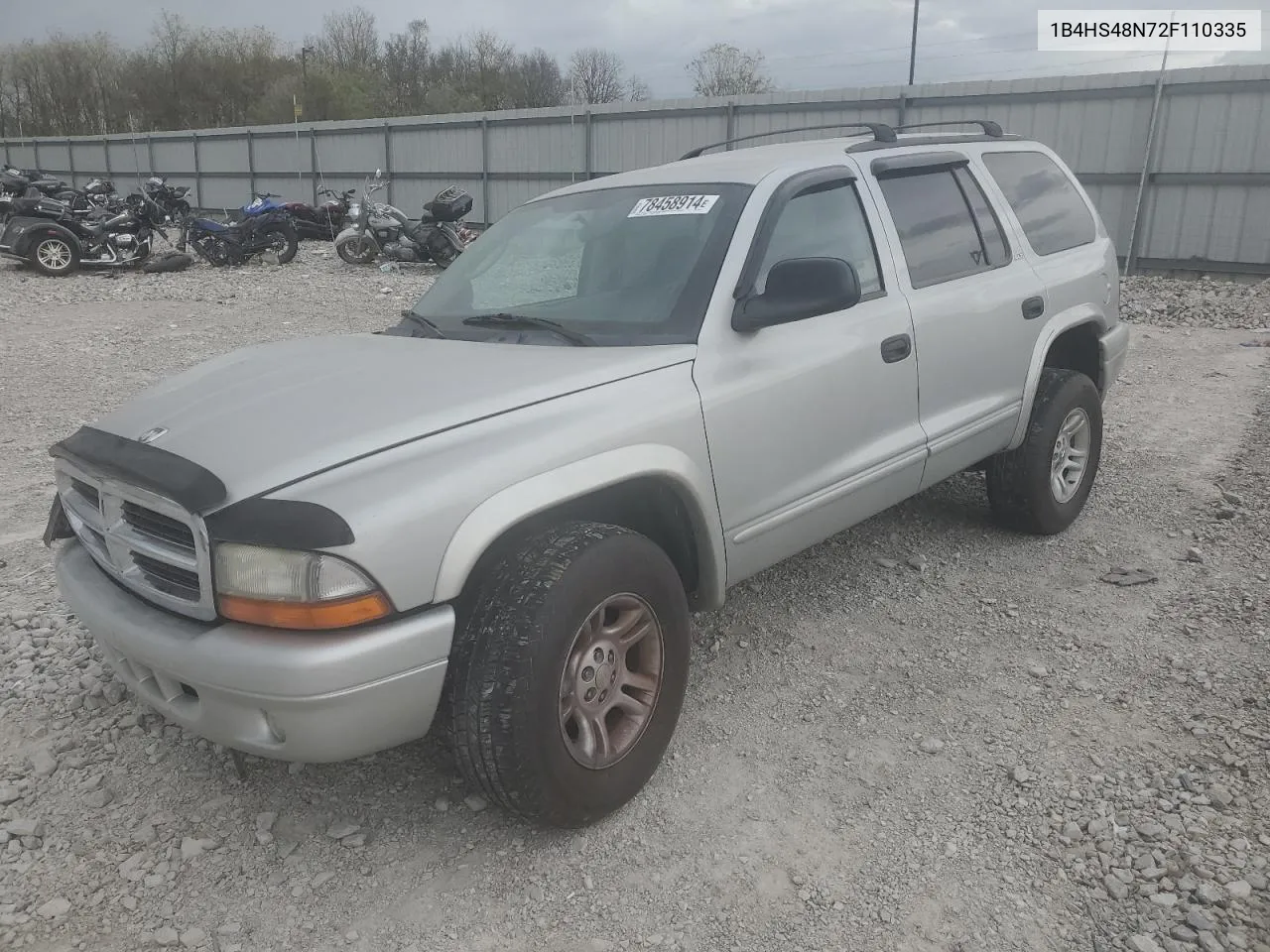 2002 Dodge Durango Slt VIN: 1B4HS48N72F110335 Lot: 78458914