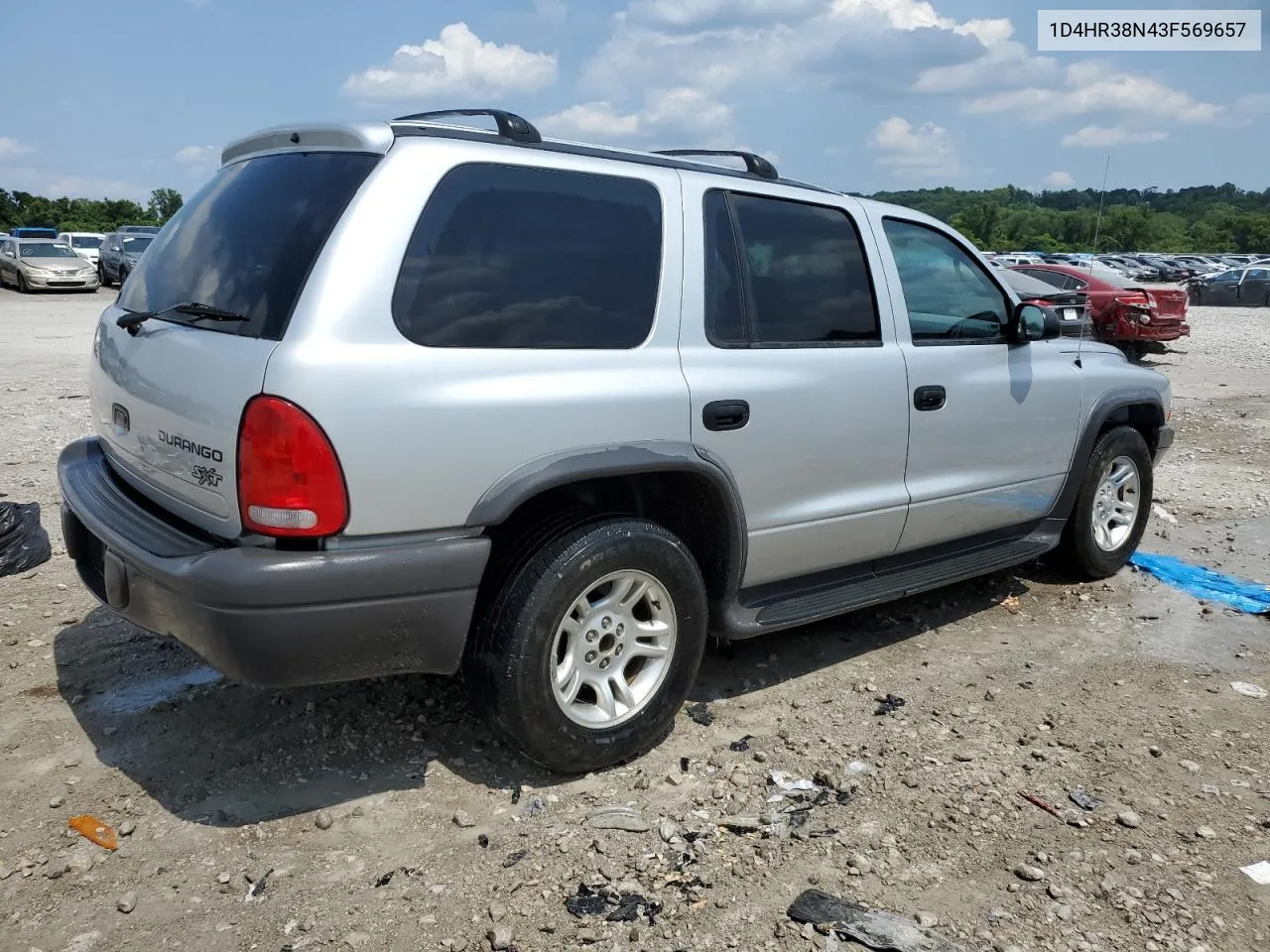 2003 Dodge Durango Sport VIN: 1D4HR38N43F569657 Lot: 63303974