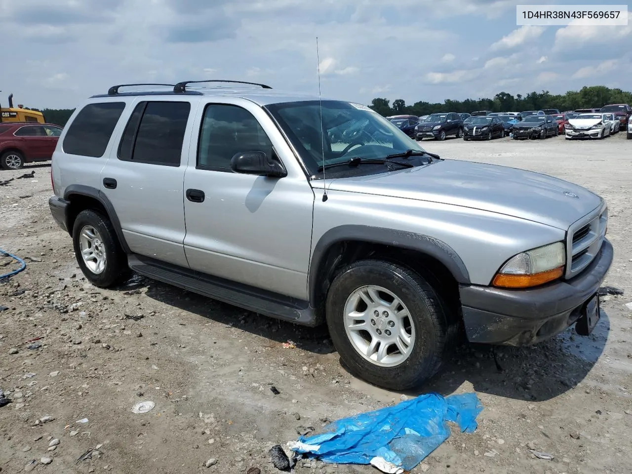 2003 Dodge Durango Sport VIN: 1D4HR38N43F569657 Lot: 63303974